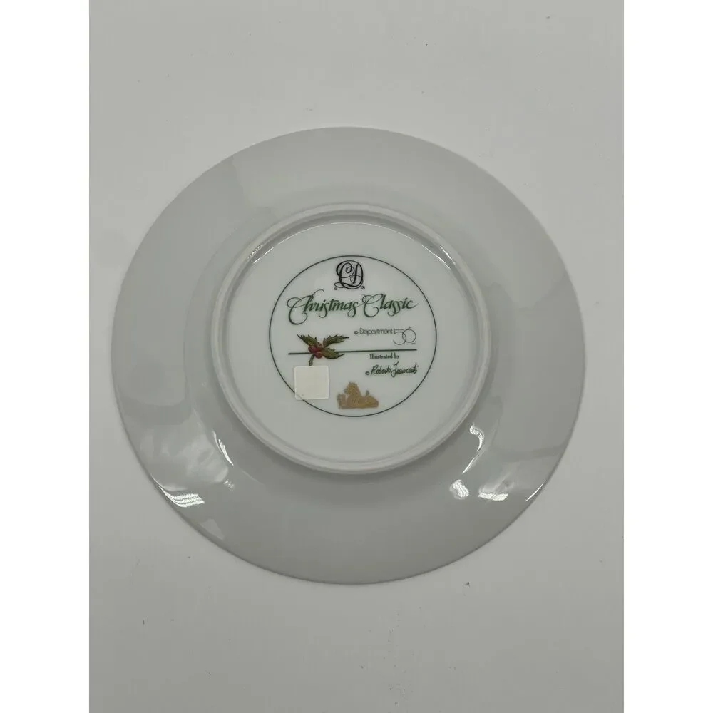 Department 56 Christmas Classic Dickens Salad Dessert Side Plate 8”